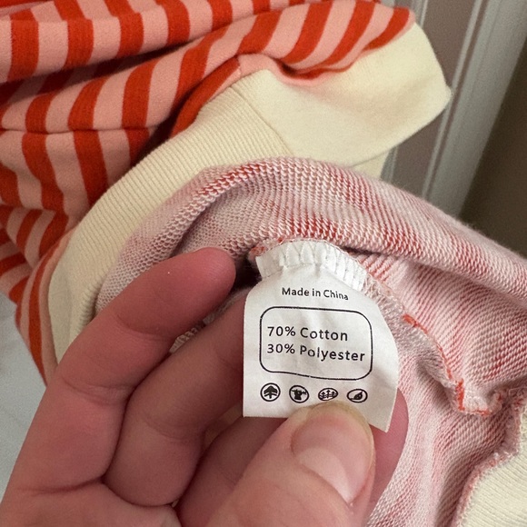 UEU Oversized Classic Striped Pullover Sweatshirt Women’s Medium - Picture 5 of 6